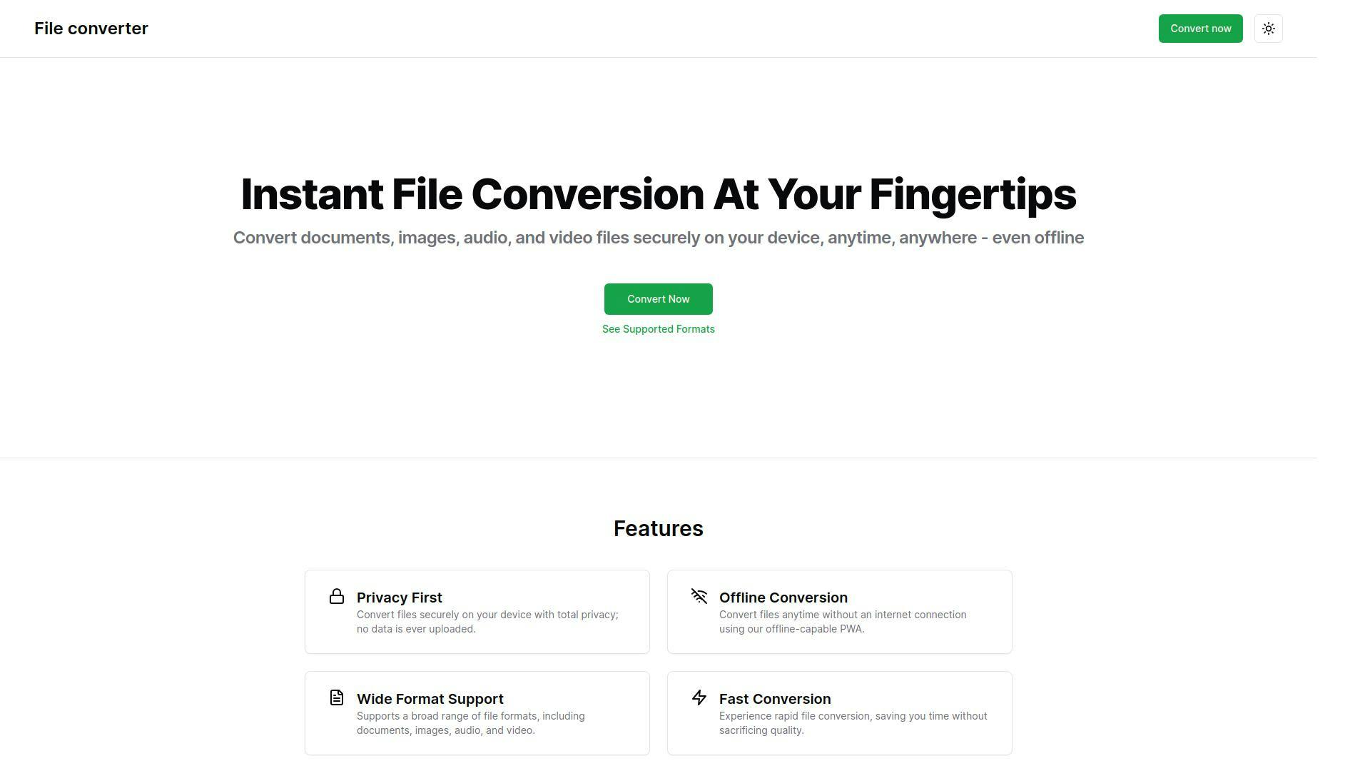 screenshot of fileconverter